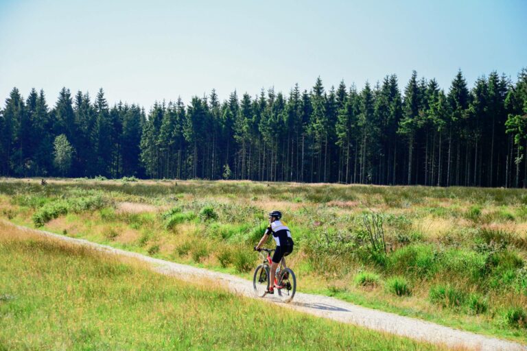 Les Fagnes à vélo ©Céline Lecomte Groupement européen d'intérêt économique (GEIE)