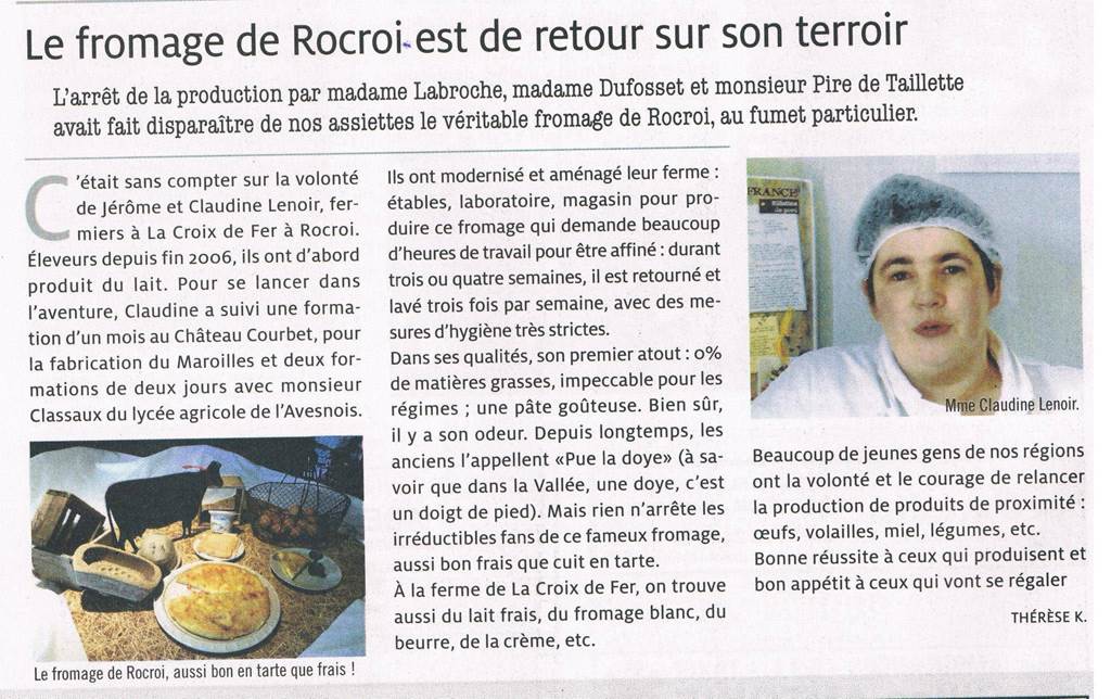 Fromage de Rocroy à la Croix de Fer