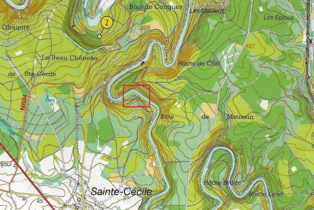 Carte de la future passerelle de la Vallée de la Semois