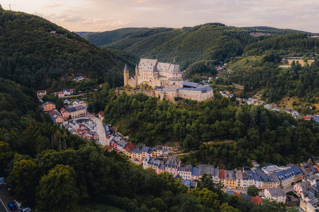 Château de Vianden dans les Ardennes luxembourgeoises
