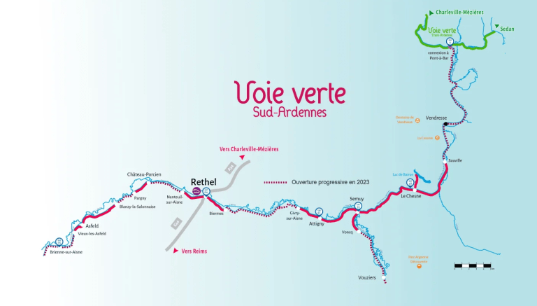 Voie Verte Sud Ardennes - carte