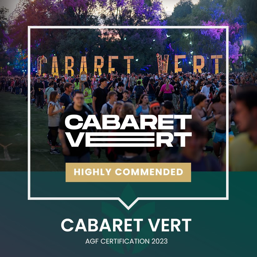 Cabaret Vert Certification Greener Festival 2023 – Highly commended