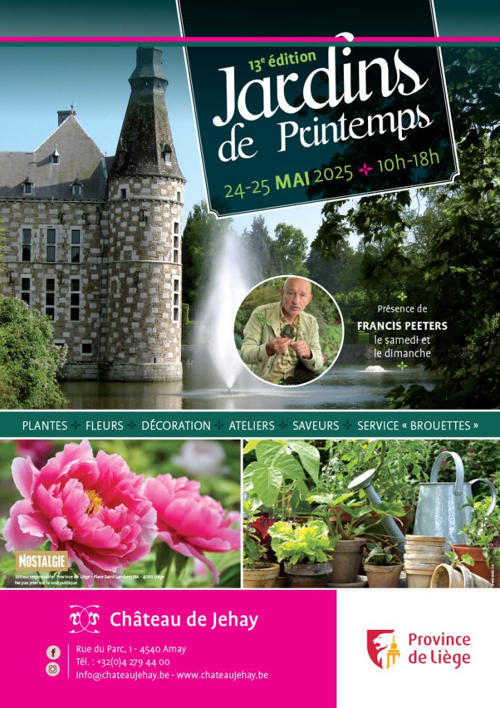 Chateau Jehay - 13ème édition - Jardins de Printemps - Edition 2025 - Affiche.