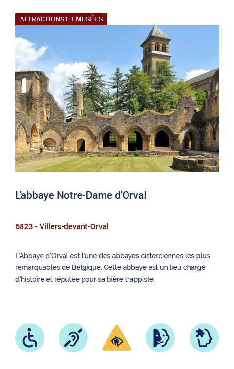 Exemple de fiche site web All Access