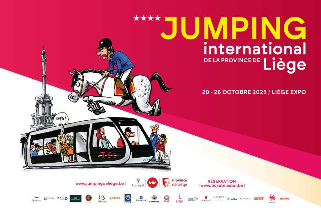 Affiche du Jumping International en province de Liège.
