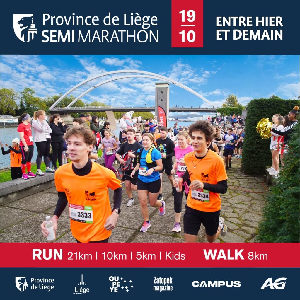 Affiche du semi-marathon de la province de Liège.