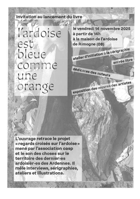 L'ardoise est bleue comme une orange