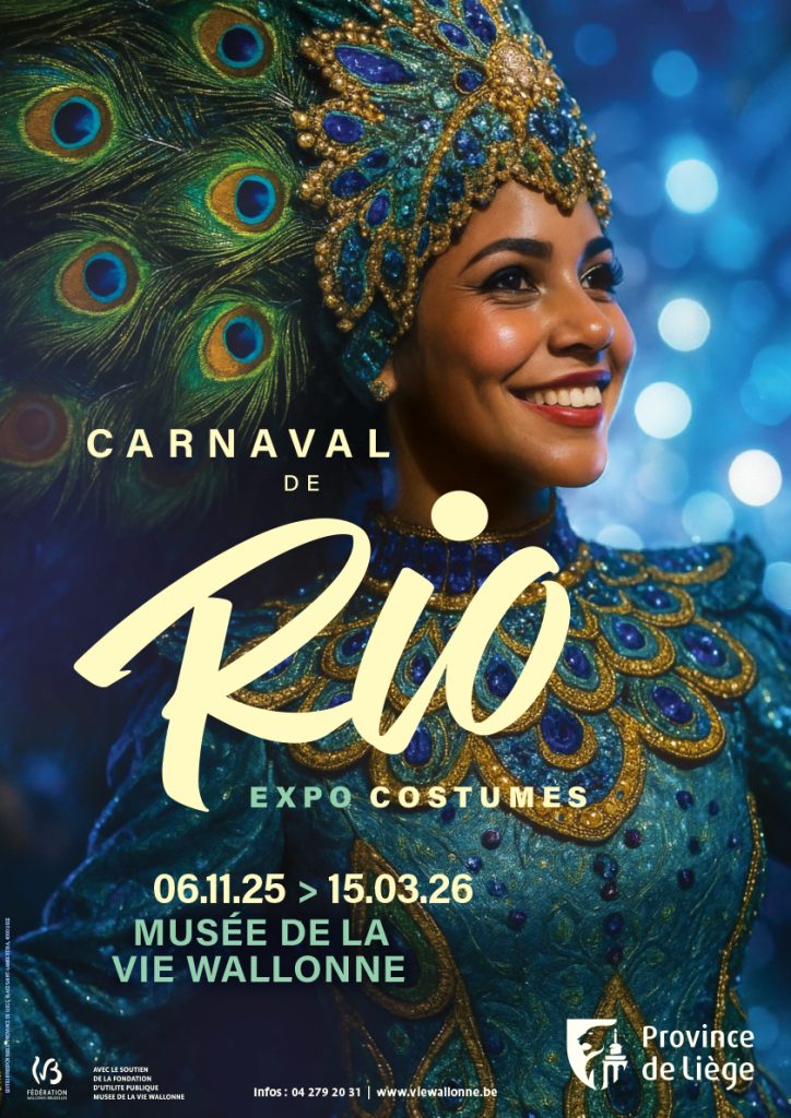 Affiche exposition Rio au Musée de la Vie wallonne.