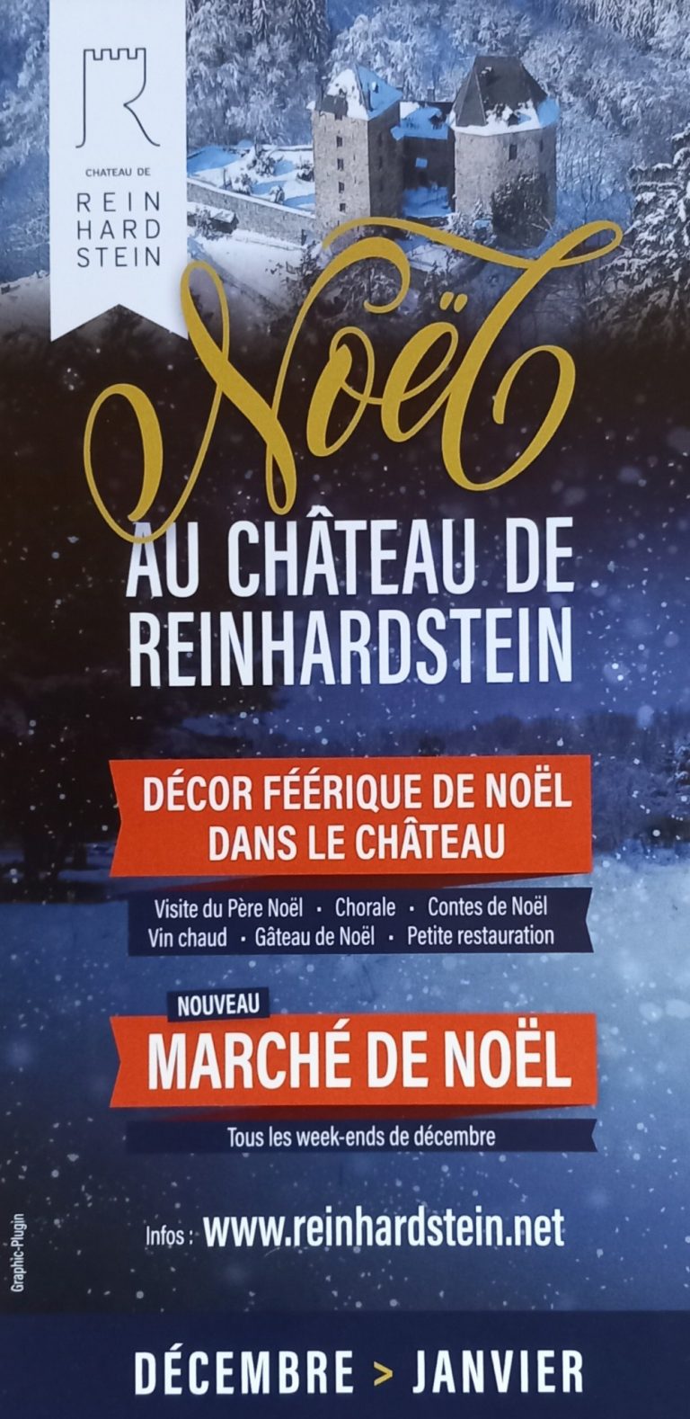 Affiche Noël au Château de Reinhardstein.