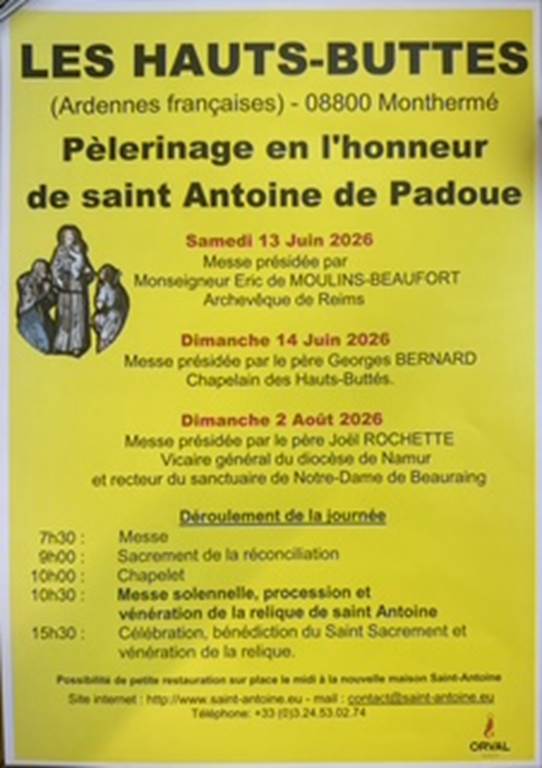 Pélerinage en l'honneur de Saint Antoine de Padoue
