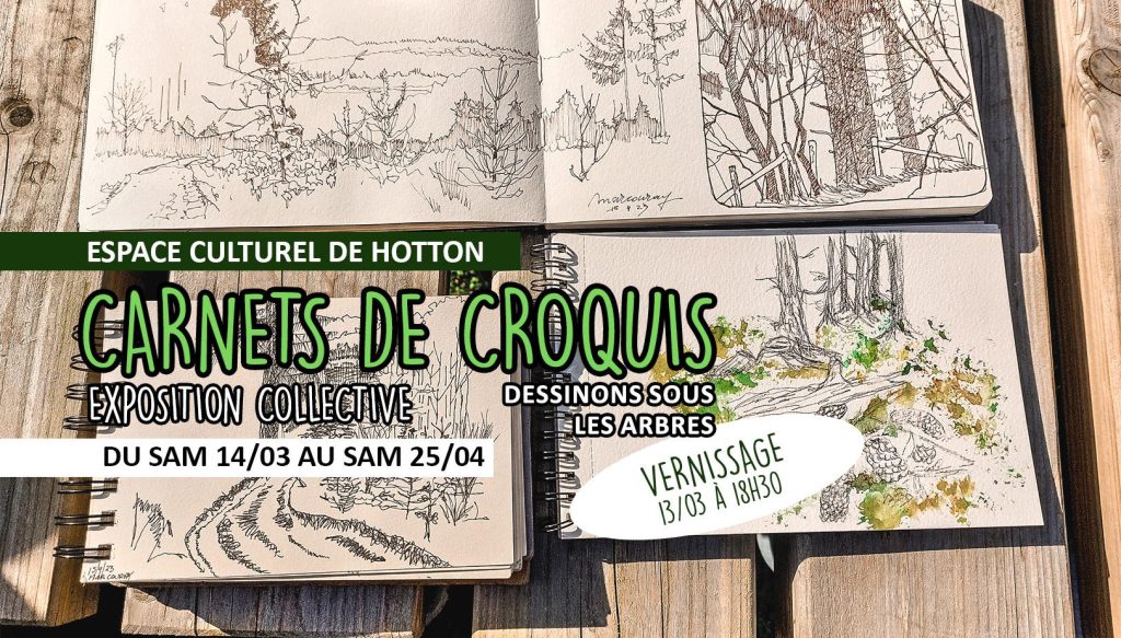 Exposition: Carnet de croquis - dessinons sous les arbres
