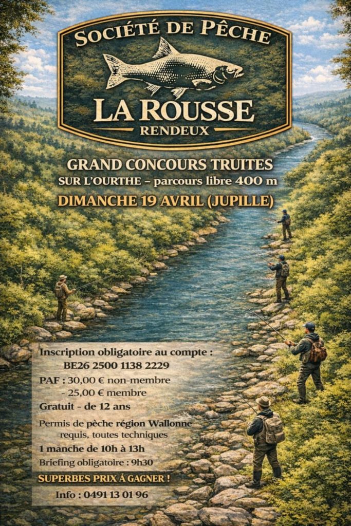 Concours de pêche à la truite sur l'Ourthe