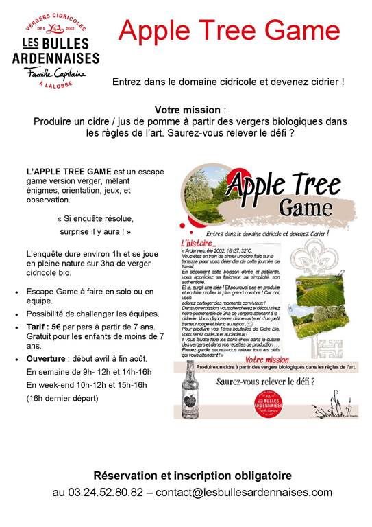 Apple Tree Game : Escape Game dans les Vergers
