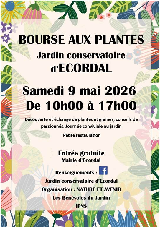Bourses aux plantes et graines jardin conservatoire d'Ecordal