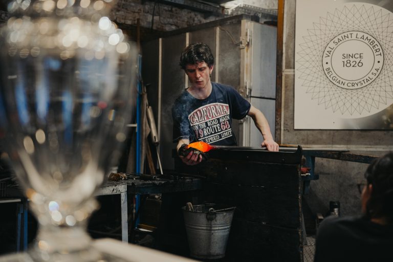 Travail du verre.