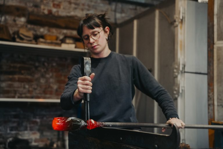 Travail du verre.