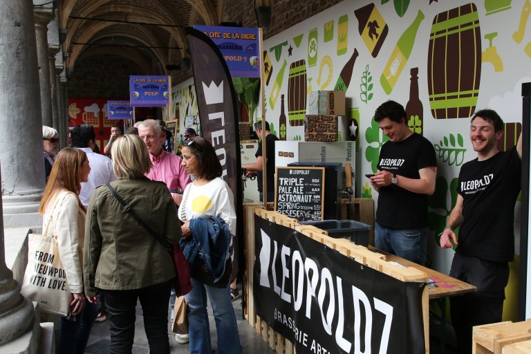 Photo d'ambiance de l'événement "Cité de la bière" au musée de la Vie wallonne.