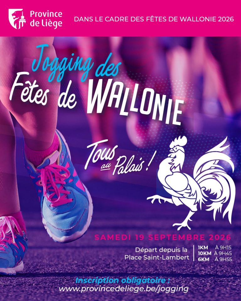 Affiche du jogging des fêtes de Wallonie.