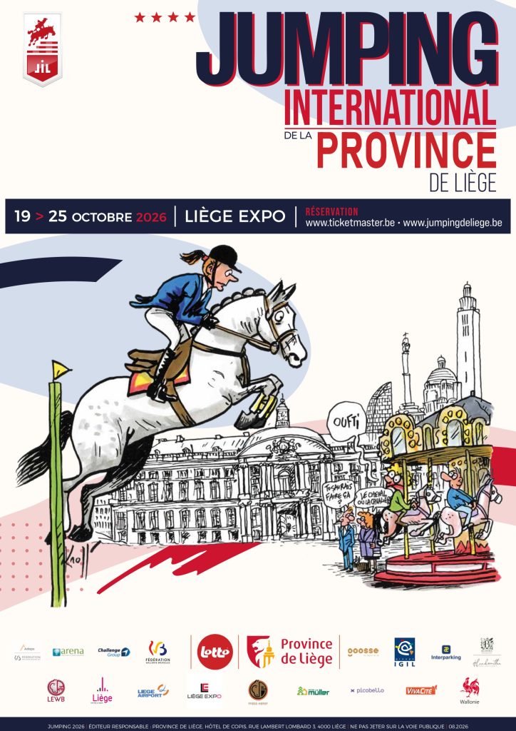 Affiche du Jumping International de la Province de Liège.